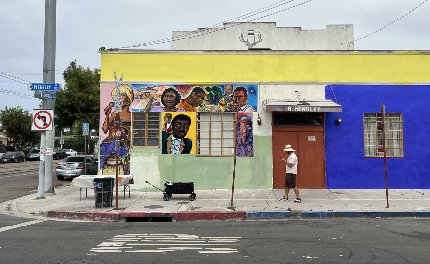 Artist Long Ngu mural at Clementine McDuff Elks Lodge depicts music icons and community figures that have ties to the area, July 28, 2026.