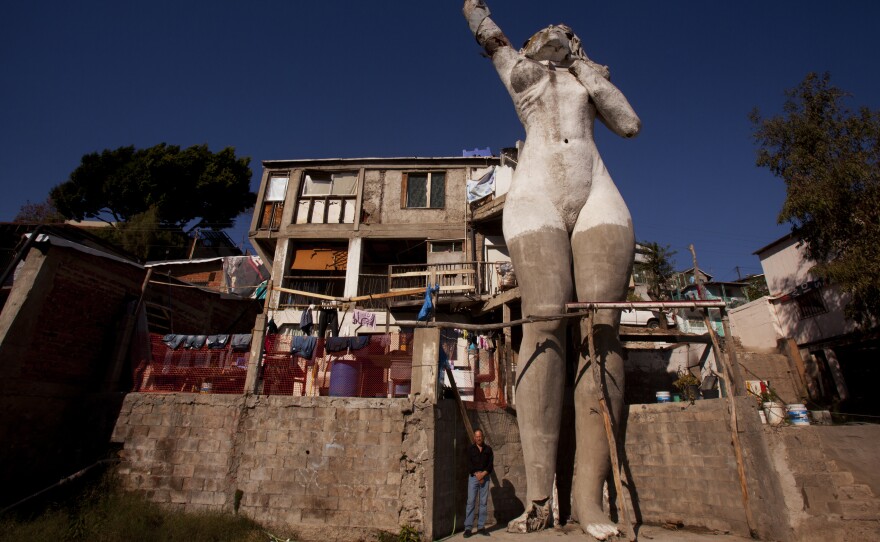 Armando Munoz built this 55-foot statue for Tijuana's centennial celebration in 1990.