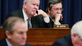 Rep. David R. Obey (D-WI) (R) and Rep.John Murtha (D-PA) listen to testimony during a House Appropriations Committee hearing on Capitol Hill, December 11, 2008 in Washington, DC. The committee is hearing testimony the Bush administrations regulatory rule changes to energy and environmental policies.