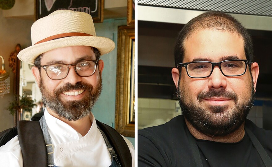 Gabriel Hernandez (left) and Jose Enrique are Puerto Rican chefs named as semifinalists for the best chef of the South category of the 2018 James Beard Awards. The recognition comes as the island's restaurants recover from Hurricane Maria.