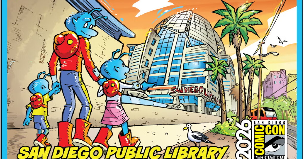 Comic-Con library card honors San Diego libraries as a place for everyone — even space aliens