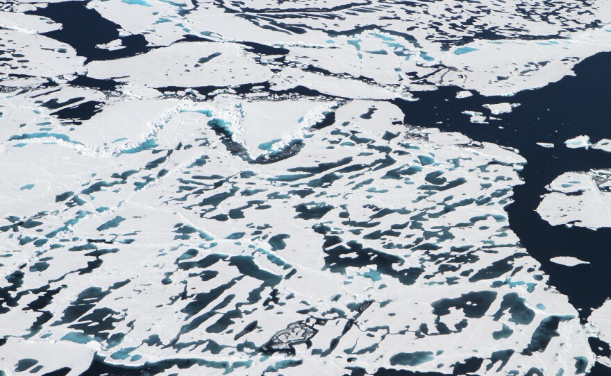 The terrain of Arctic sea ice changes during the summer months, as ridges and melt ponds form and ice floes break apart. A new NASA satellite called ICESat-2, expected to launch in 2018, will measure the height of sea ice year-round.