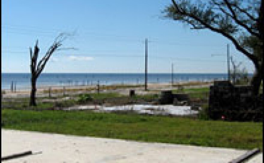 This property, like many bare foundations that remain along Beach Boulevard in Bay St. Louis, Miss., could be included in the proposed buyout along the Mississippi coast.