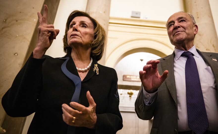 House Speaker Nancy Pelosi, D-Calif., and Senate Majority Leader Chuck Schumer, D-N.Y., are attempting to maneuver two spending bills through Congress.