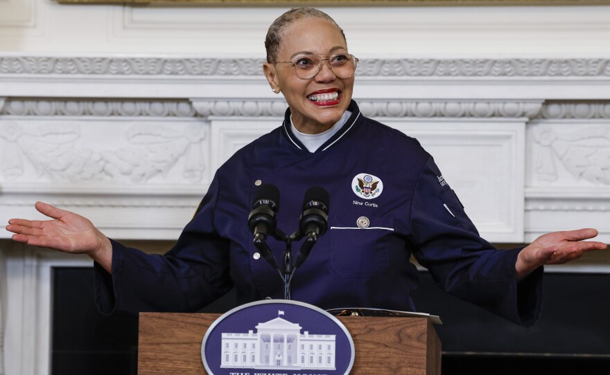 Chef Nina Curtis, who specializes in plant-based cuisine, curated the menu for the state dinner with India.