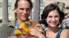 Jeffrey Harrison and JoEllen Marsh on the day they met in Venice Beach.