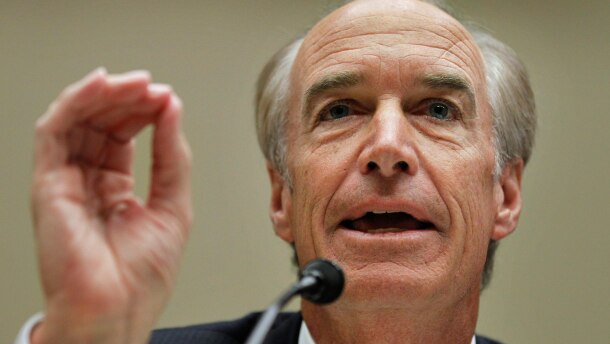 Department of the Interior Former Secretary Dirk Kempthorne, testifies during a joint House Subcommittees' hearing of Oversight and Investigations, and of Energy and Environment, regarding the role of the Interior Department in the Deepwater Horizon disaster, on Capitol Hill in Washington, Tuesday, July 20, 2010.
