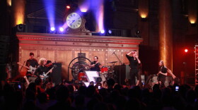 (L to R) Ted Sablay, Dave Keuning, Ronnie Vannucci Jr., Mark Stoermer. The Killers play an unforgettable show in New York City on July 24, 2012 at the magnificent Chinatown landmark Capitale, designed in the 19th century by influential architect Stanford White as the home of the Bowery Savings Bank. The Las Vegas-based band draws on material from across their multi-platinum catalogue, including such smash hits as “Mr. Brightside” and "Human.”