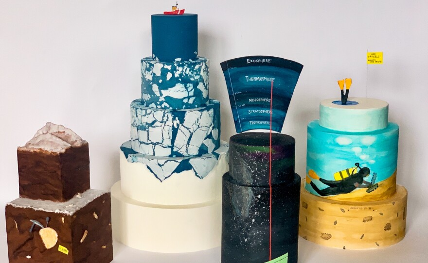 Rose McAdoo makes cakes based on research performed by her colleagues at Antarctica's McMurdo Station research base.