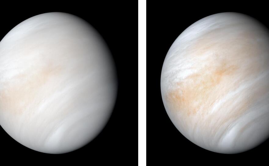 The images used to create this view of Venus were acquired by the Mariner 10 craft on Feb. 7 and 8, 1974. Decades after the Mariner 2 flew by the planet in 1962, much about the planet remains unknown.