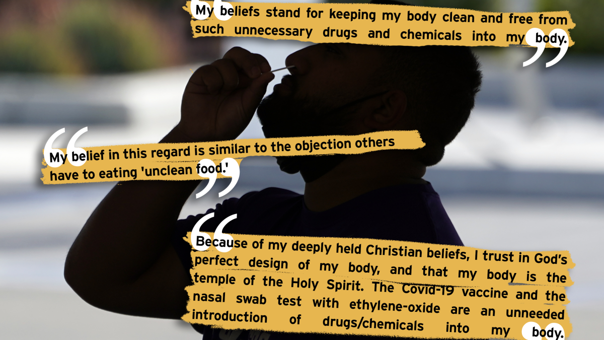 Some San Diego police claim a COVID swab test violates their