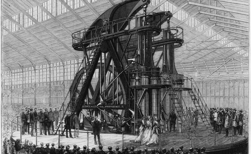The 1876 American Centennial Exhibition, held in Philadelphia, showcased innovations ranging from steam engines to the telephone to soda water.