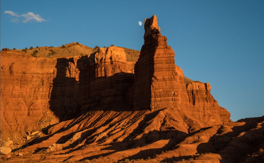 Chimney Rock in Capitol Reef State Park in Utah.