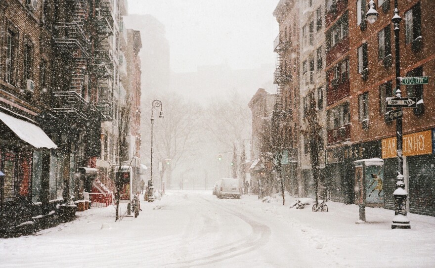 A winter storm in New York City, February 2017.