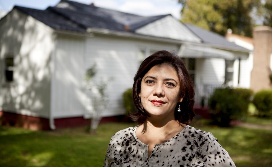 Originally from Peru, Milagritos Aguilar is the manager and owner of Royal Roofing LLC., a roofing and solar panel company. She used to live in Pennsylvania and says the recession brought her to Charlotte in 2008.