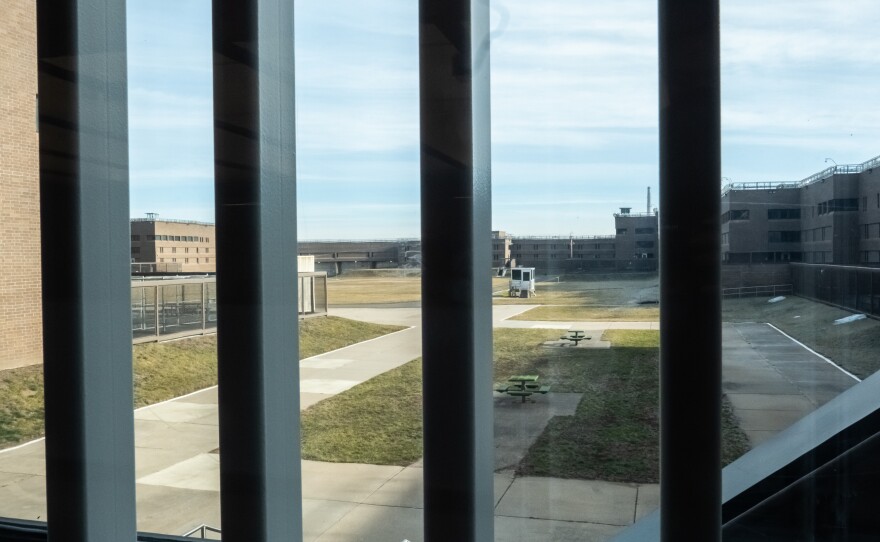 The prison's general population uses this open yard for outdoor activities at the Minnesota Correctional Facility at Oak Park Heights.