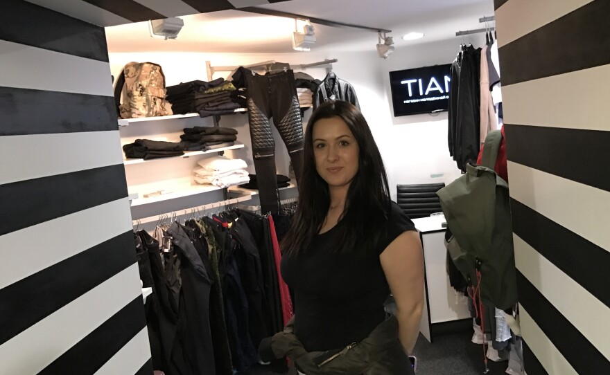 Designer Anastasiya Rudnik is a co-owner of the Ukrainian Street Wear shop in central Kiev.