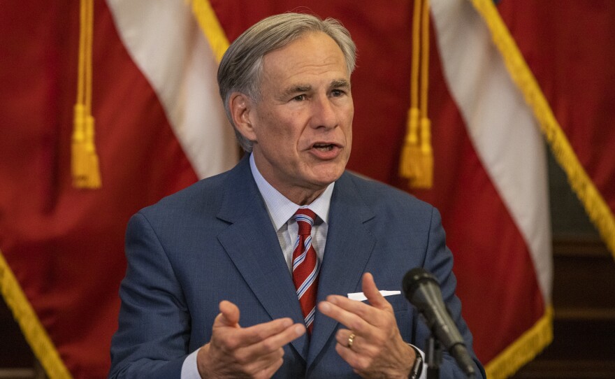 Texas Gov. Greg Abbott said the state will put a hold on further reopening as it contends with rising numbers of coronavirus cases and hospitalizations.