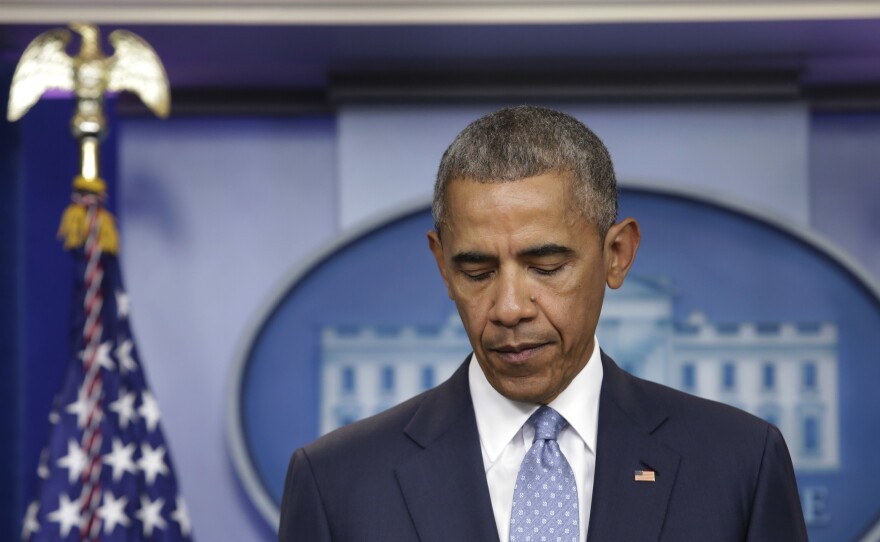 President Obama makes a statement at the White House about the deadly shooting of police officers in Baton Rouge, La., on Sunday. A day later, he sent an open letter to the nation's law enforcement officers expressing his condolences and support.