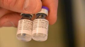 Vials of the COVID-19 vaccine received from Pfizer at Palomar Medical Center on Dec. 16, 2020.