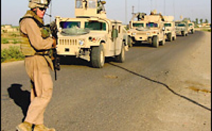 Iraq is one of the issues that may be pushing rural voters away from the GOP ahead of the 2006 elections. U.S. Marines search for IEDs during their daily patrol in Saqlawiya, near the restive city of Fallujah west of Baghdad.
