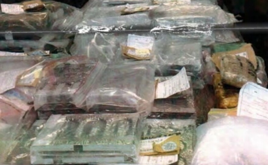 The Justice Department says it seized more than 20 pounds of fentanyl from a Sinaloa Chapitos network storage site in California in 2019.