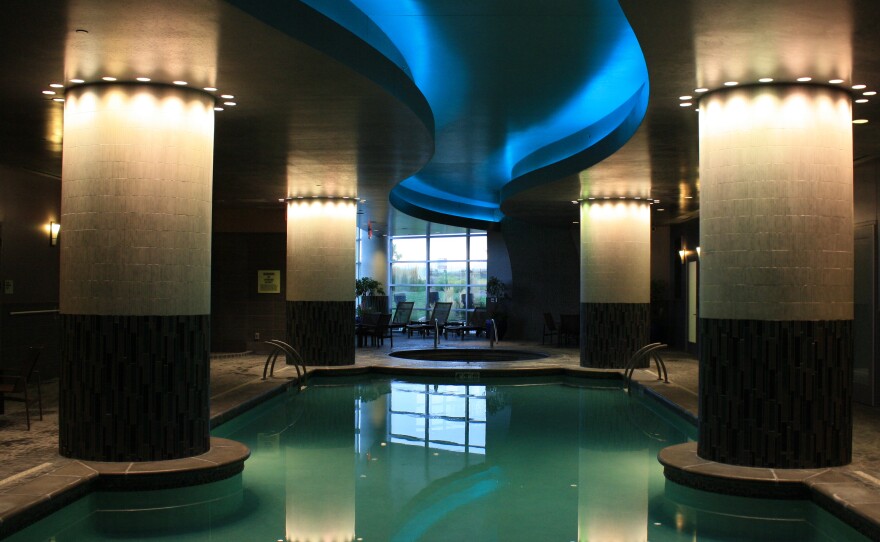 The hotel pool at the Kalispel Tribe's Northern Quest Resort and Casino.