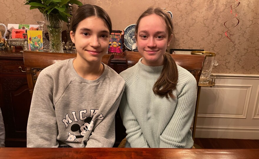 15-year-old Sofia Chycha and 18-year-old Maria Bondarenko are studying at the Dutch National Ballet Academy.