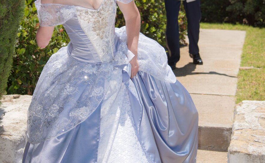 Mandy Pursley and her husband, Ryan, as Cinderella and Prince Charming in this undated photo.