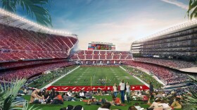 This undated artist rendering, provided by MANICA Architecture, shows a proposed NFL stadium in the city of Carson, that would be jointly shared by the San Diego Chargers and Oakland Raiders.