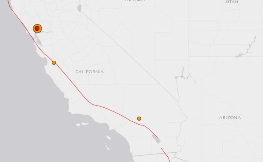 A 6.0-magnitude earthquake rocked the San Francisco Bay area at about 3:20 a.m. PT, the U.S. Geological Survey reports, Aug. 24, 2014.