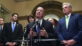 House Ways and Means Committee Chairman Kevin Brady, R-Texas, speaks on Capitol Hill in Washington, after Republicans muscled the most sweeping rewrite of the nation's tax laws in more than three decades through the House Tuesday, Dec. 19, 2017. 
