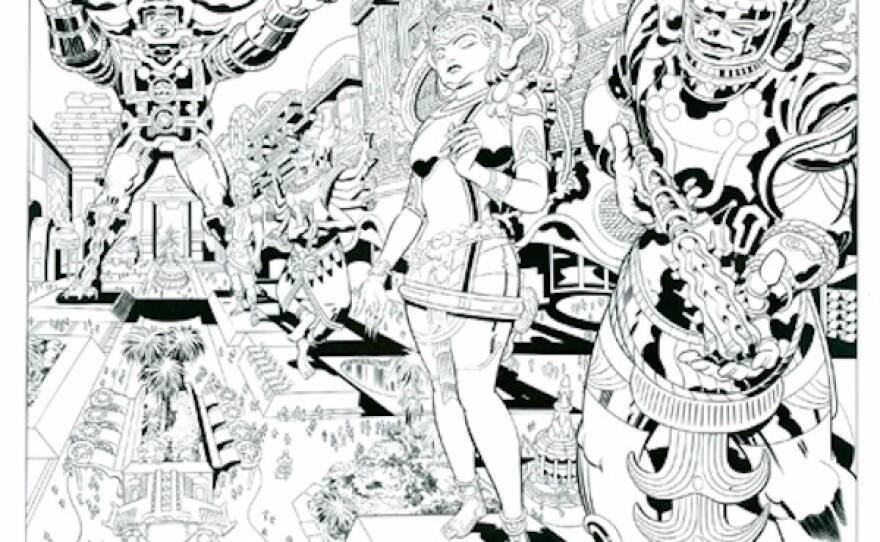 Jack Kirby's art work for Barry Ira Geller's script that ended up being used as cover for the CIA rescue of Iranian hostages. Geller has a panel at this year's Comic Fest to tell the real story behind "Argo."