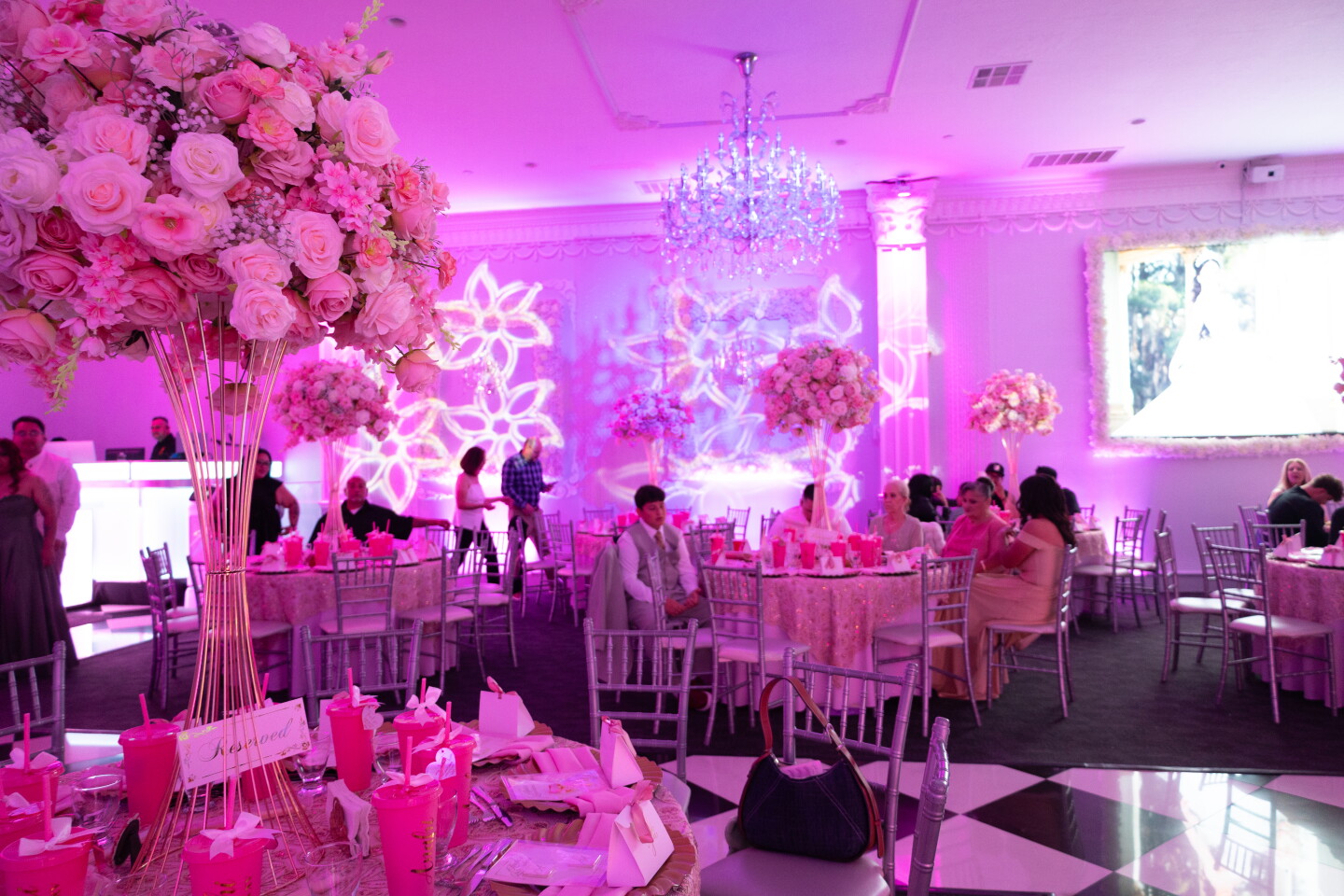 Elaborate table settings are a common sight at quinceañeras. May 31, 2026, Chula Vista.
