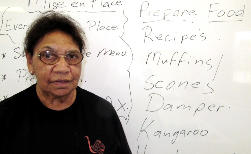 Aunty Beryl Van Ooplou heads Yaama Dhiyaan, the first cooking and hospitality training college for at-risk indigenous young people in Australia.