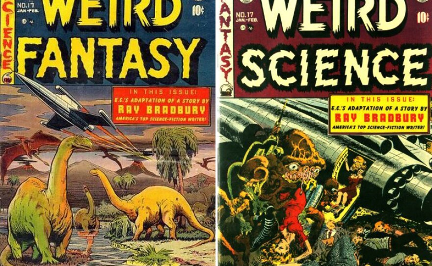 Covers from comics that Ray Bradbury contributed to.