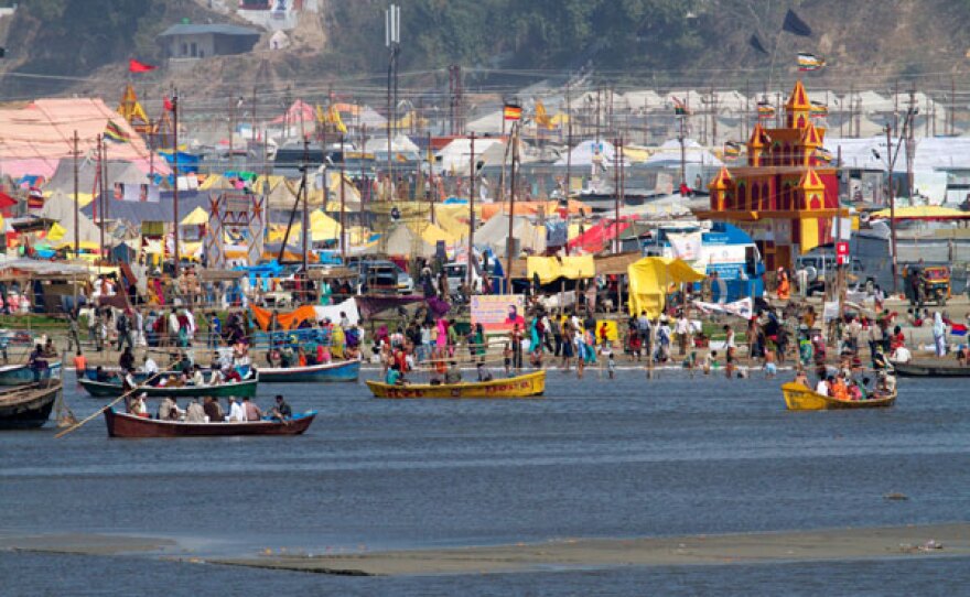 Ganges River during the Kumbh Mela.