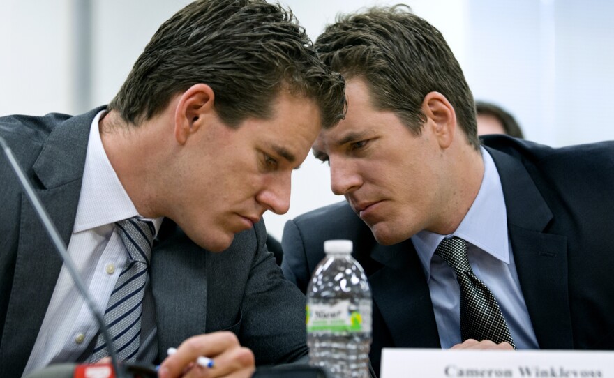 Cameron and Tyler Winklevoss testified at a hearing about virtual currencies held by the New York Department of Financial Services.