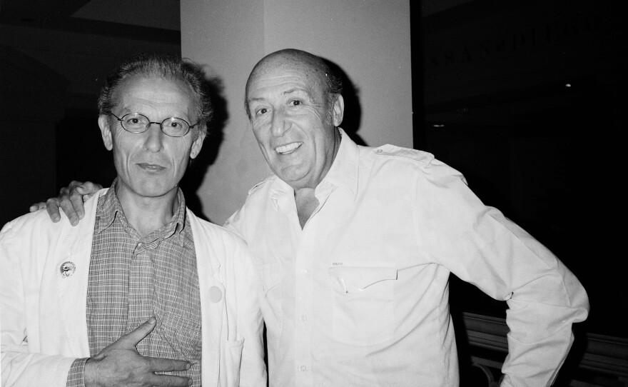 Jean "Moebius" Giraud and Will Eisner — who lent his name to the annual comics industry awards hosted by Comic-Con — at the pop culture convention in 1989.