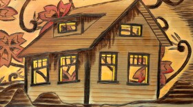 Album cover of Steve Poltz's new album "Dreamhouse." The artwork was done by Canadian artist Rebecca Kraatz.