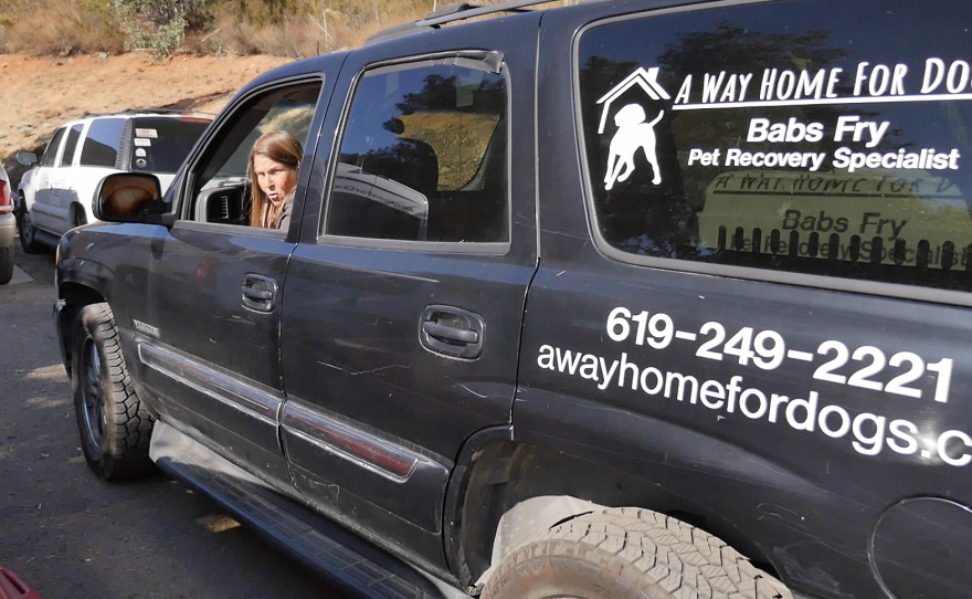Babs Fry at her kennel in Jamul on Nov. 11, 2024.