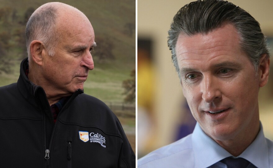 Brown and Newsom’s hair styles are as different as their speaking styles.