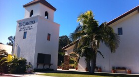 The bell tower of the El Camino Christian Fellowship in Encinitas, Calif. houses a dozen cell phone transmitters. There are several other transmitters in the church parking lot.