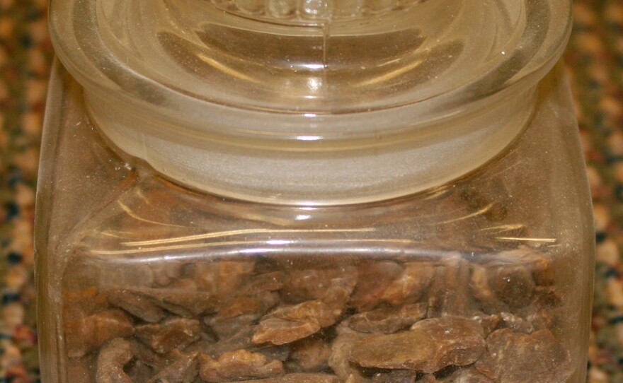 Gum believed to have been chewed by the notorious gangster John Dillinger, is on display at the History of Pharmacy Museum in Tucson, Ariz.