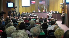 The San Diego County Administration Chambers was packed during Merriam Mountains hearing on March 24, 2010.
 
