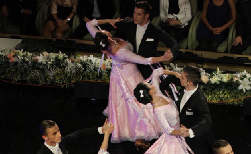 The Szilver Ballroom Dance Group of Hungary performs.