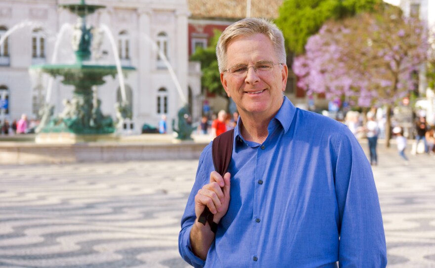 Travel expert and author Rick Steves is pictured in this undated photo in Lisbon, Portugal.