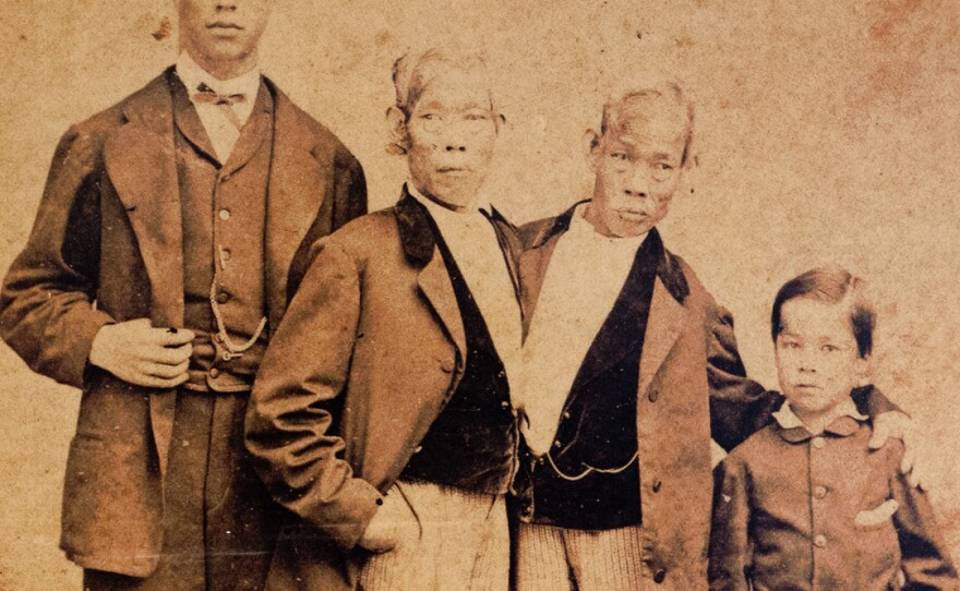 The Bunker brothers with some members of their family.