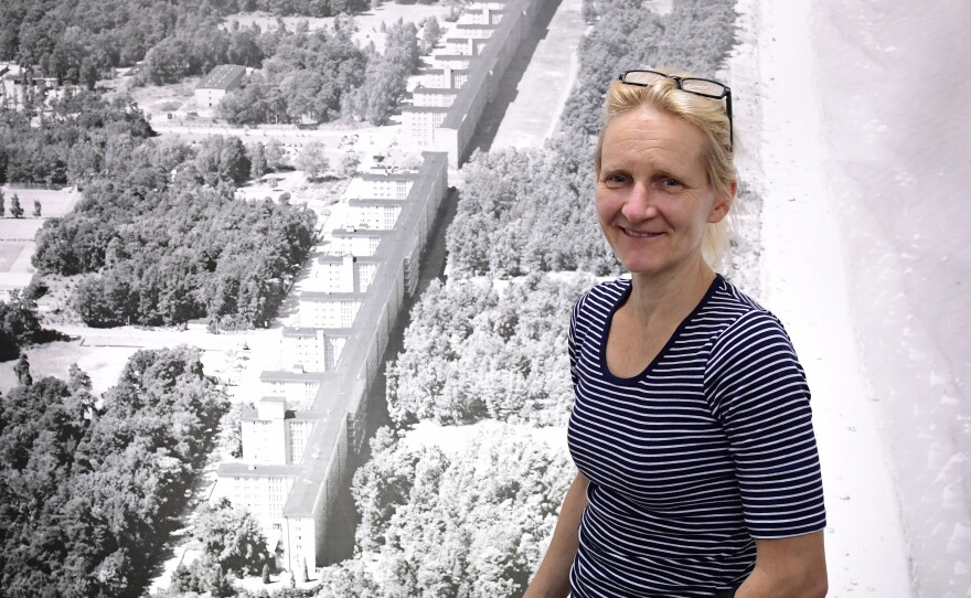 Katja Lucke, chief historian of the Prora resort complex on the German island of Ruegen, worries that redevelopment of the site as an upscale holiday destination glosses over a dangerous part of German history that shouldn't be forgotten. The Nazis built the complex in the 1930s, but abandoned it during World War II.