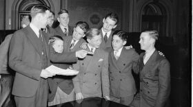 Paul R. Ashbrook tells House pages that the Cardinal rule is "courtesy first" at a coaching session just before the  76th Congress convened on Jan. 3, 1939. Pages have been a fixture of Congress since its inception, but the House program is now ending because of budget concerns.